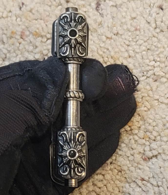TAMA Warlord Gothic Lug Set (2) w/ Swarovski Crystals – Mint OEM Antique Black image 1