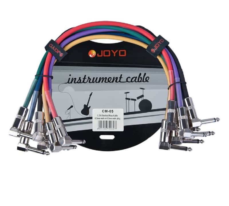 JOYO CM-05 6-Pack 1.2 ft Guitar Patch Cables multi colors image 1