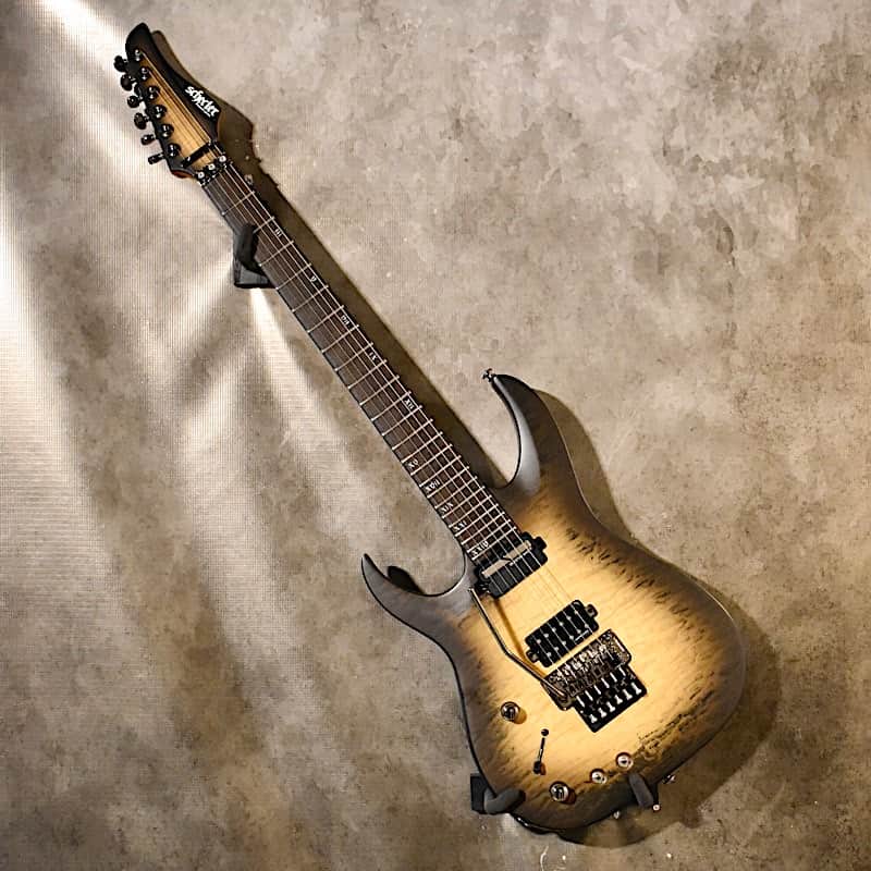 Schecter Left Handed Banshee Mach 6 FR S 2021 Ember Burst Lefty Guitar image 1