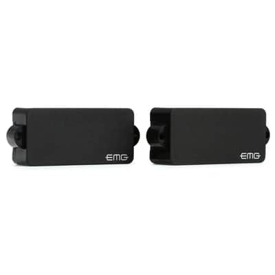EMG PJ Set Active Ceramic PJ Bass Pickup Set, Black Bundle w/ 12x Guitar Picks and Liquid Audio Polishing Cloth image 4