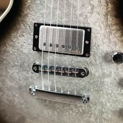 ESP Custom Shop Original Series Eclipse Electric Guitar - Silver Liquid Metal Burst with Hardshell Case image 9
