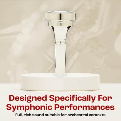 Denis Wick Classic Trombone Mouthpiece Silver Plated, 5880-12CS - V-Type Design for Balanced Tone & Smooth Response - Small Shank Fitting Trombone Accessory 24.7 x 6.5 x 6.1mm image 7