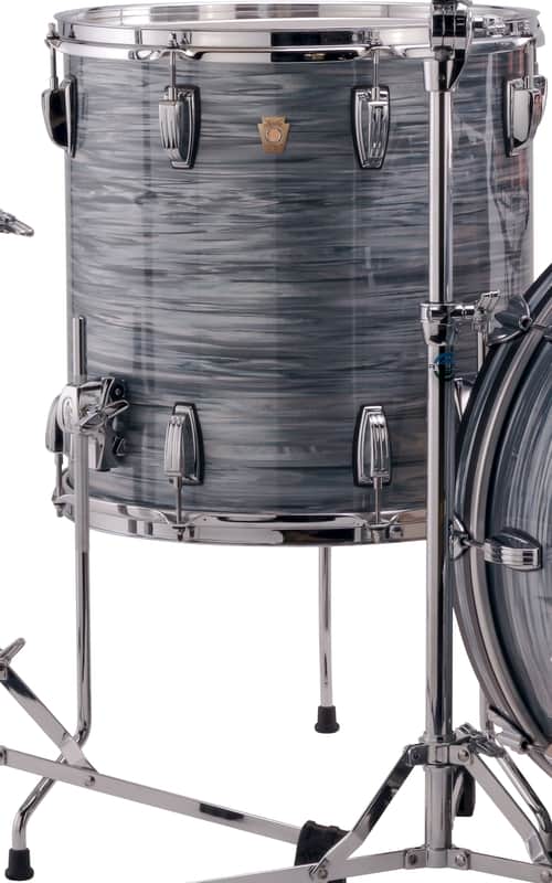 Ludwig *Pre-Order* Classic Maple 14x14" Vintage Blue Oyster Floor Tom Drum w/Legs | Made in the USA | Special Order | Authorized Dealer image 1