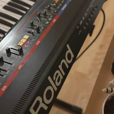 Roland Juno-6 61-Key Polyphonic Synthesizer 1982 - 1984 - Black image 2