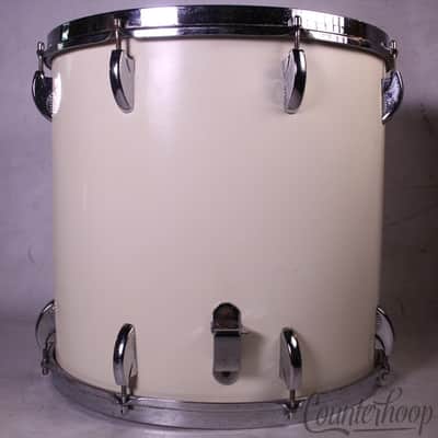 *Premier Beverley 16"Floor Tom Drum 3Ply Baltic Birch Vintage 60s England White* image 6