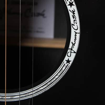Martin DX Johnny Cash Dreadnought Acoustic Electric Guitar Jett Black w Gig Bag image 5