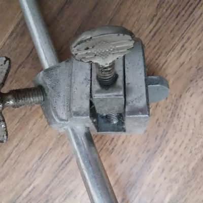 Slingerland Radio King Bass drum clamp on aluminum mount & legs - 1950s image 6
