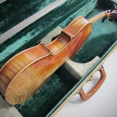 Jacobus Stainer German 4/4 Violin Germany Circa-1930s-1940s-Reddish Brown Varnish image 6