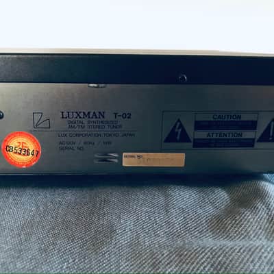 Luxman T-02 Digital Synthesized AM/FM Stereo Tuner 1986 - silver image 8