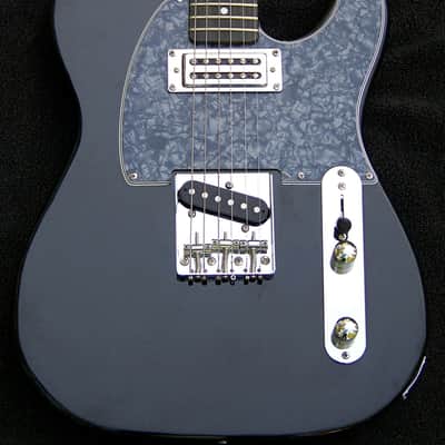 Black Mahogany Vintage Telecaster Guitar +Matching Headstock + Maple/Ebony Neck + Matching Mini-Humbucker and Tele Pickups + Treble-Bleed Circuit + Leveled + Crowned and Polished Frets +12" Radius+ Ebony/Maple Neck + Low Action + Perfect Setup image 1