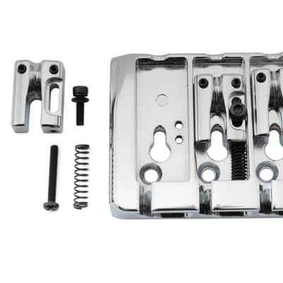 19mm String Spacing Locking Saddles Hard Zinc 4-String Bass Bridge image 6