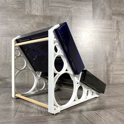 DUAL Stand for KORG Volca FM / Sample / Keys / Modular / Bass / Beats - WHITE - by KZcraftworks USA image 2