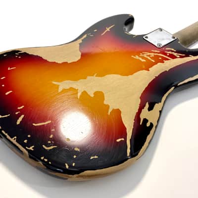 Fender Jazz Bass Jaco Pastorius Tribute Relic 2013 Custom Shop Sunburst Fretless image 15