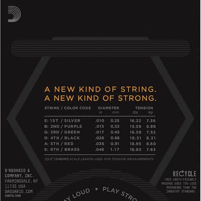 D'Addario NYXL 10/46 Electric Guitar Strings NYXL1046 image 3