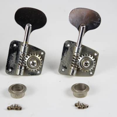 1966 Vintage Fender Jazz Bass LOLLIPOP Chrome Tuners with Bushings & Screws CLEAN 1960's Precision Telecaster image 3