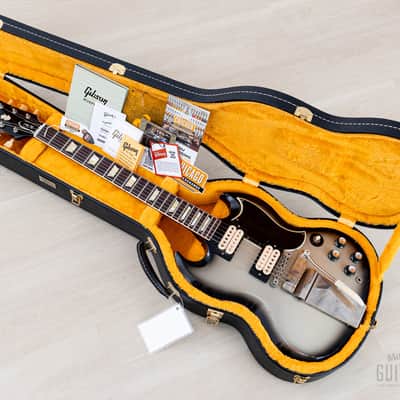 2025 Gibson Custom Shop 1961 Les Paul SG Standard CME Spec Murphy Lab Heavy Aged Silverburst w/ Case, Tags, CoA image 23