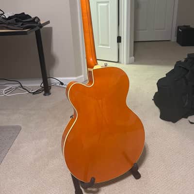 Gretsch G6120T-59 Vintage Select '59 Chet Atkins Hollow Body with Bigsby, TV Jones Pickups and Lacquer Orange Finish image 2