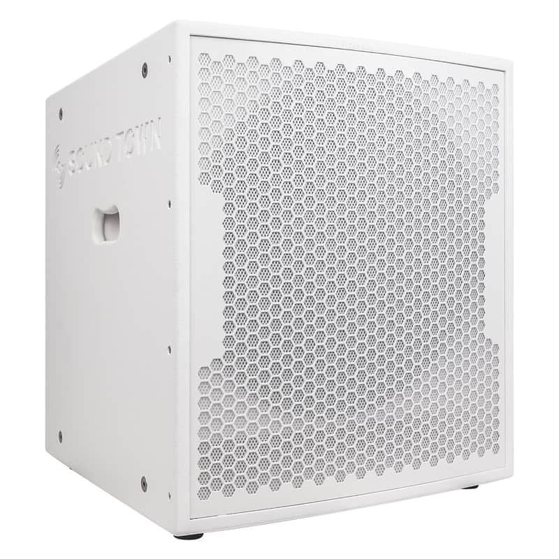 CARPO-18SWPW | 2000W 18" Powered DJ/PA Pro Audio Subwoofer with 2 Speaker Outputs, 4" Voice Coil, White image 1