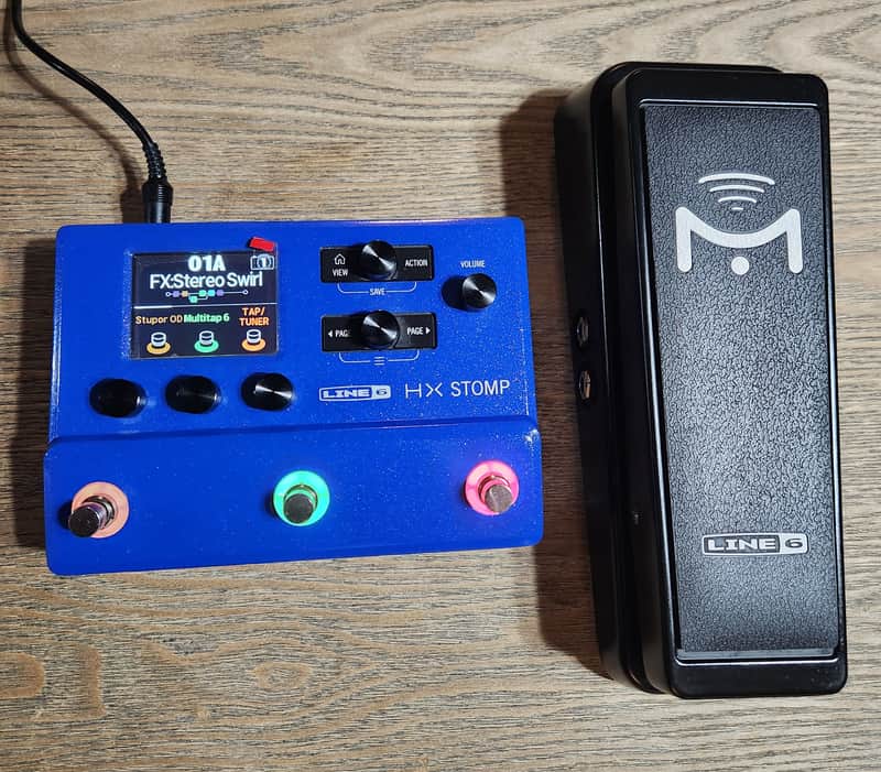 Line 6 HX Stomp Limited Edition Lightning Blue with Mission Engineering SP1-L6 image 1