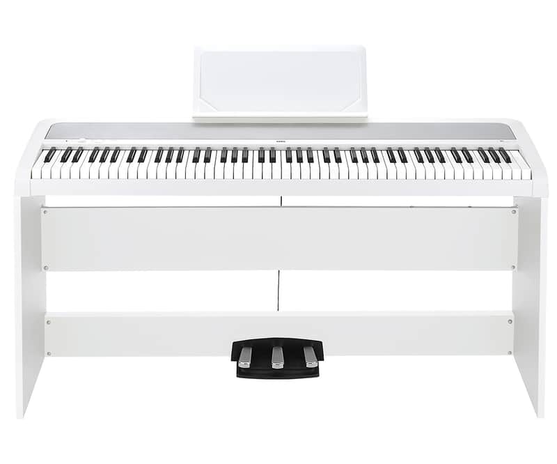Korg B1-SP-WH 88-Key Digital Piano w/ Stand and Pedals image 1
