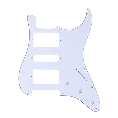 11-Hole HSH Strat Pickguard (Square Corner) - 4-Ply Blue Pearl image 11