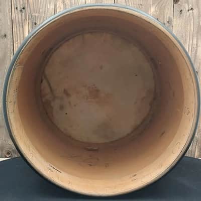 1931 Leedy 16"x16" Maple Floor Tom Shell w/ Hoop + Tacked Calf Heads image 8