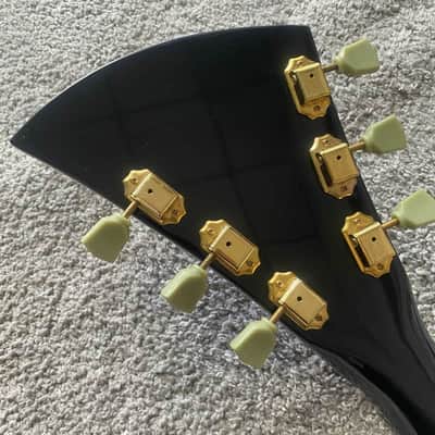 Custom Black Electric Guitar, Mahogany Body, Maple Neck, Rosewood Fingerboard image 10