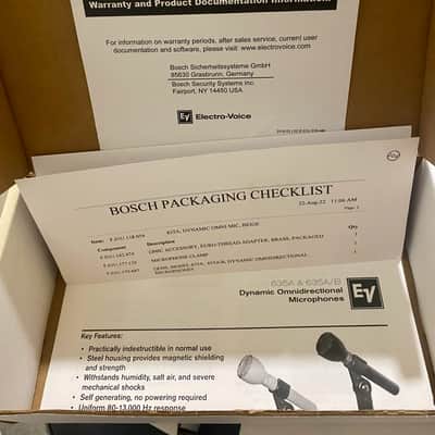 *BRAND NEW* x6 Electro-Voice 635A Omnidirectional Dynamic Microphone 1960 - Present - Fawn Beige image 3