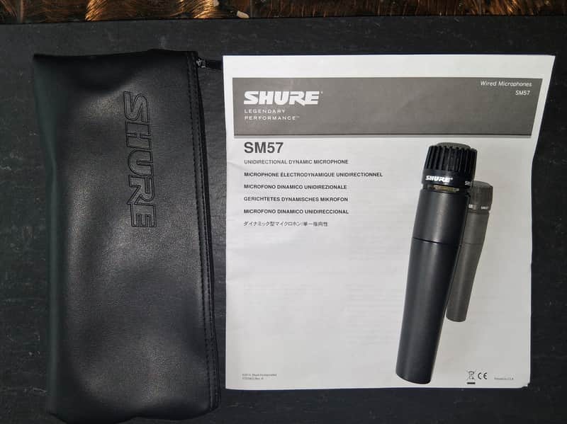 Shure SM57 Cardioid Dynamic Microphone 1984 - Present - Black image 1