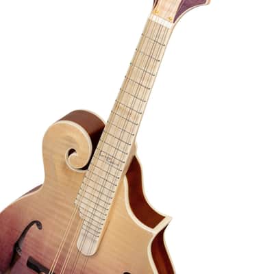 Ortega RMF200PF Americana Series F-Style Solid Flamed Maple Top Maple Neck 8-String Mandolin w/Croco Leather Case image 8