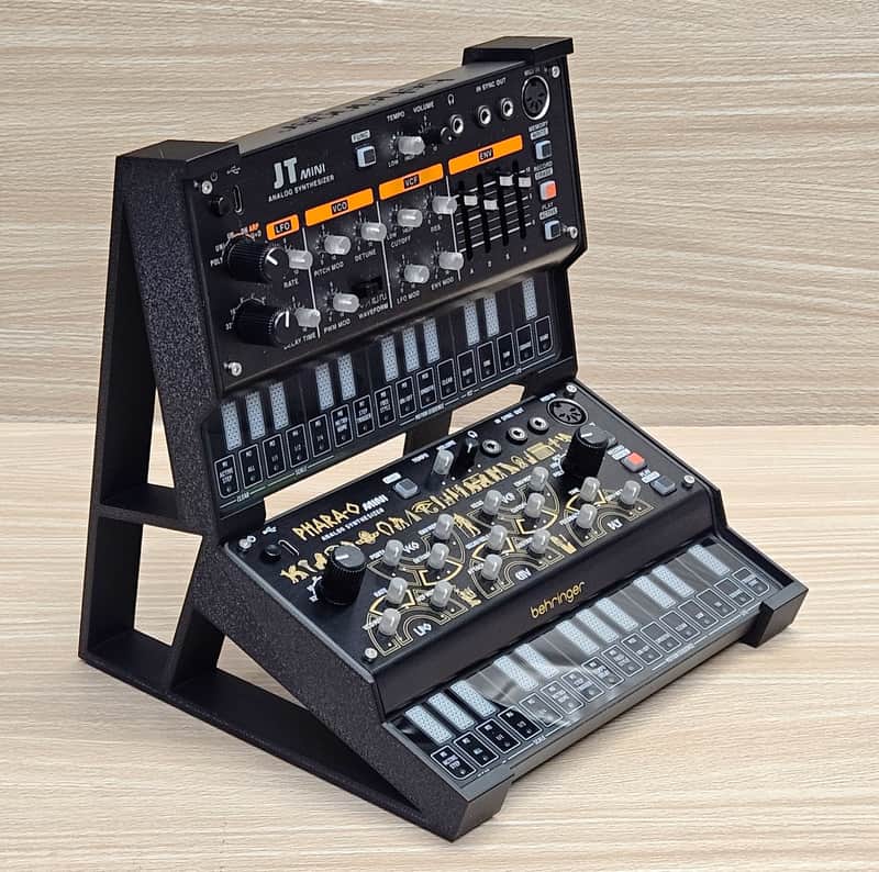 The Analog Source 2 Tier Desktop Stand For Behringer JT Mini , Pro VS , Phara-O , UB-Xa , CZ-1 Synthesizer image 1