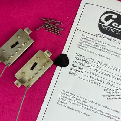 General Vintage Tone  1957 - 1958 Nos Wire Belden PAF Humbuckers Double Black Celullose acetate CAB for les Paul ®️ SG ®️ image 12