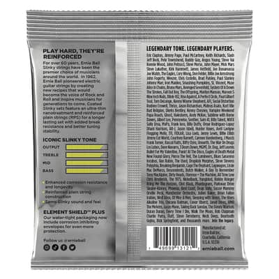 Ernie Ball Regular Slinky Coated Titanium RPS Electric Guitar Strings 10-46 Gauge image 2