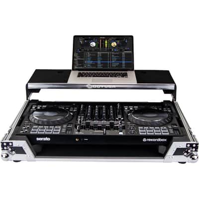 Pioneer DJ DDJ-FLX10 + Odyssey FZGSFLX10WM DJ Flight Case with Glide Style Laptop Platform and Wheels image 3
