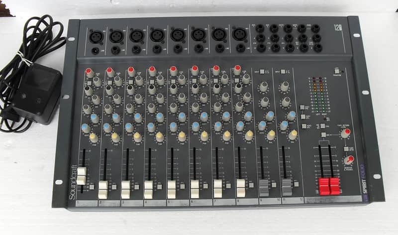 Soundcraft Spirit Folio 12/2 12 Channel Analog Mixer, w/ Power