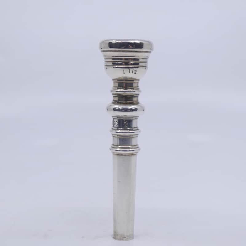 C. Bosc 1 1/2 Baroque Trumpet Mouthpiece w/ 3 Backbore - Silver image 1