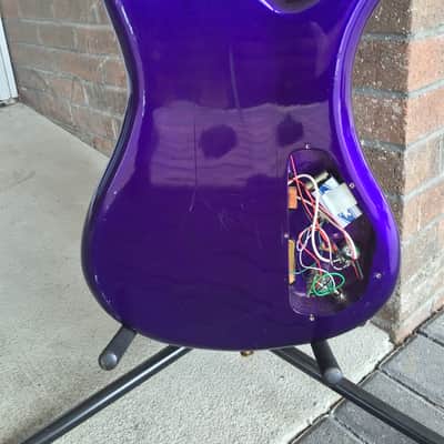 Wizard USA Neck Through Left-y 5 String 90's Purple Bass Not A Spector Make an Offer image 15