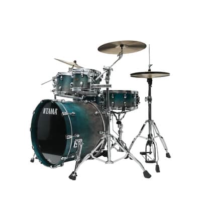 Tama WBS52RZS-SPF Starclassic Walnut/Birch Lacquer Shell Kit 5 pcs - Satin Sapphire Fade/Chrome HW image 5