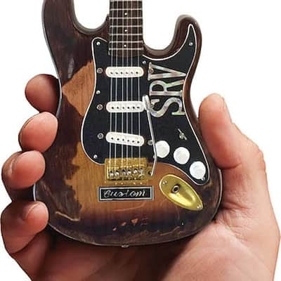 Fender(TM) Stratocaster(TM) - Classic Sunburst Finish - Officially Licensed Miniature Guitar Replica (SRV Edition) image 4