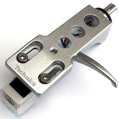 Technics Headshell + Audio Technica AT3600L Cartridge, Stylus For SL-1200 - SL-1210 Turntables, Fits All Models (Silver Finish) image 1