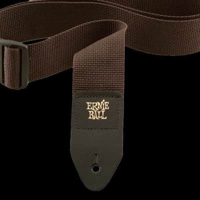 Ernie Ball Polypro 2" Guitar / Bass Strap, Brown, 4052 image 2