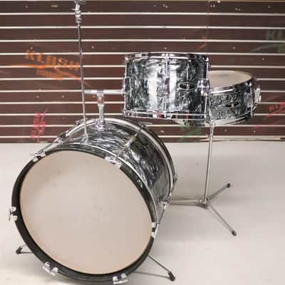 Stewart 3pc Drum Set Kit Black Pearl Vintage 1960's MIJ