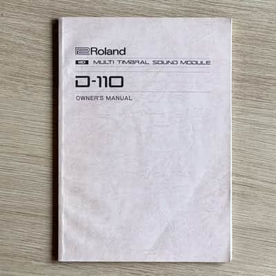 Roland  D-110 Original Manual English