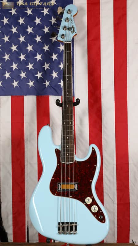 Fender Gold Foil Jazz Bass - Sonic Blue image 1