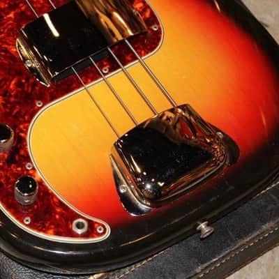 Left Handed Fender Precision Bass 1965 Sunburst image 5