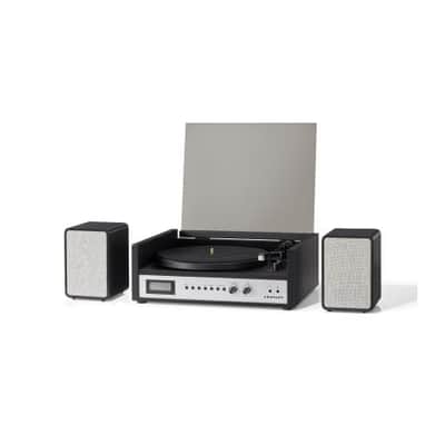 Crosley CR7017B-BS Bluetooth Turntable with Speakers, Black & Silver (Open Box) image 2