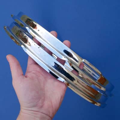 Slingerland Stick Saver Snare Hoops Pair 14" 10 Holes 70s COS image 6