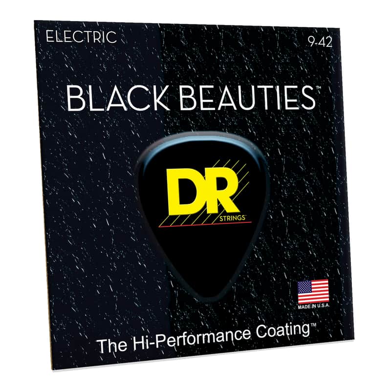 DR Strings BKE-09 Black Beauties Light Electric Guitar Strings 09-42 image 1