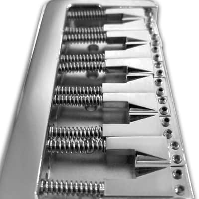 Lowe Custom Guitars 10-string Bass Guitar Bridge - Chrome image 5
