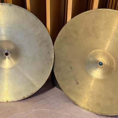 Zildjian 14" Hi Hats 1960s-70s era - Bronze image 2